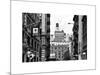 Architecture and Buildings, Greenwich Village, Nyu Flag, Manhattan, NYC, White Frame-Philippe Hugonnard-Mounted Art Print