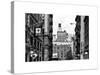 Architecture and Buildings, Greenwich Village, Nyu Flag, Manhattan, NYC, White Frame-Philippe Hugonnard-Stretched Canvas