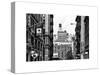 Architecture and Buildings, Greenwich Village, Nyu Flag, Manhattan, NYC, White Frame-Philippe Hugonnard-Stretched Canvas