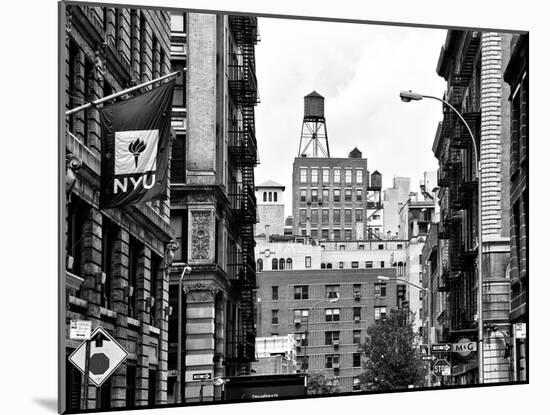 Architecture and Buildings, Greenwich Village, Nyu Flag, Manhattan, NYC-Philippe Hugonnard-Mounted Premium Photographic Print