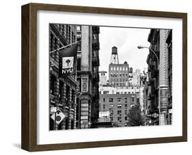 Architecture and Buildings, Greenwich Village, Nyu Flag, Manhattan, NYC-Philippe Hugonnard-Framed Photographic Print