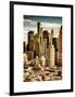 Architecture and Buildings in Downtown Manhattan-Philippe Hugonnard-Framed Art Print