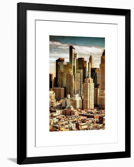 Architecture and Buildings in Downtown Manhattan-Philippe Hugonnard-Framed Art Print