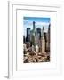 Architecture and Buildings in Downtown Manhattan-Philippe Hugonnard-Framed Art Print