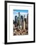 Architecture and Buildings in Downtown Manhattan-Philippe Hugonnard-Framed Art Print