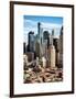 Architecture and Buildings in Downtown Manhattan-Philippe Hugonnard-Framed Art Print