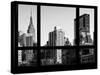 Architecture and Buildings Manhattan - the Empire State Building and New Yorker Hotel-Philippe Hugonnard-Stretched Canvas