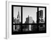 Architecture and Buildings Manhattan - the Empire State Building and New Yorker Hotel-Philippe Hugonnard-Framed Photographic Print