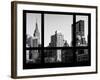 Architecture and Buildings Manhattan - the Empire State Building and New Yorker Hotel-Philippe Hugonnard-Framed Photographic Print