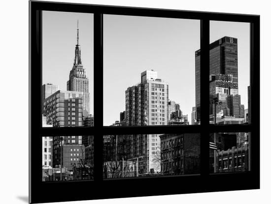 Architecture and Buildings Manhattan - the Empire State Building and New Yorker Hotel-Philippe Hugonnard-Mounted Photographic Print