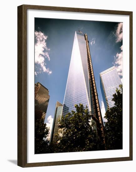 Architecture and Buildings, One World Trade Center (1WTC), Manhattan, New York, USA, Vintage Colors-Philippe Hugonnard-Framed Premium Photographic Print