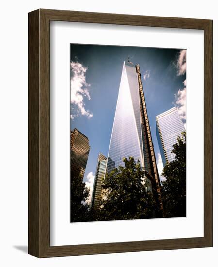 Architecture and Buildings, One World Trade Center (1WTC), Manhattan, New York, USA, Vintage Colors-Philippe Hugonnard-Framed Photographic Print