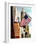 Architecture and Buildings, Skyscrapers View, American Flag, Midtown Manhattan, NYC, US, USA-Philippe Hugonnard-Framed Photographic Print