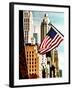 Architecture and Buildings, Skyscrapers View, American Flag, Midtown Manhattan, NYC, US, USA-Philippe Hugonnard-Framed Photographic Print