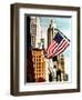 Architecture and Buildings, Skyscrapers View, American Flag, Midtown Manhattan, NYC, US, USA-Philippe Hugonnard-Framed Photographic Print