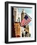 Architecture and Buildings, Skyscrapers View, American Flag, Midtown Manhattan, NYC, US, USA-Philippe Hugonnard-Framed Photographic Print