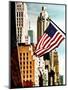 Architecture and Buildings, Skyscrapers View, American Flag, Midtown Manhattan, NYC, US, USA-Philippe Hugonnard-Mounted Photographic Print