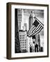 Architecture and Buildings, Skyscrapers View, American Flag, Midtown Manhattan, NYC, USA-Philippe Hugonnard-Framed Photographic Print