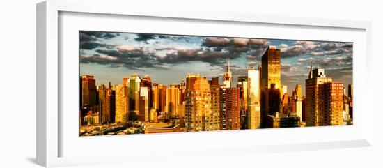 Architecture and Buildings, Sunset, Midtown of Manhattan, Times Square and 42 Street, New York-Philippe Hugonnard-Framed Photographic Print