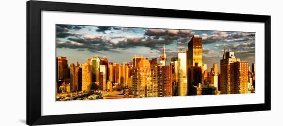 Architecture and Buildings, Sunset, Midtown of Manhattan, Times Square and 42 Street, New York-Philippe Hugonnard-Framed Photographic Print