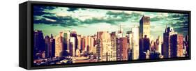 Architecture and Buildings, Sunset, Midtown of Manhattan, Times Square and 42 Street, New York-Philippe Hugonnard-Framed Stretched Canvas