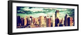 Architecture and Buildings, Sunset, Midtown of Manhattan, Times Square and 42 Street, New York-Philippe Hugonnard-Framed Photographic Print