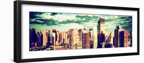 Architecture and Buildings, Sunset, Midtown of Manhattan, Times Square and 42 Street, New York-Philippe Hugonnard-Framed Photographic Print
