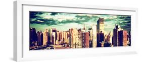 Architecture and Buildings, Sunset, Midtown of Manhattan, Times Square and 42 Street, New York-Philippe Hugonnard-Framed Photographic Print