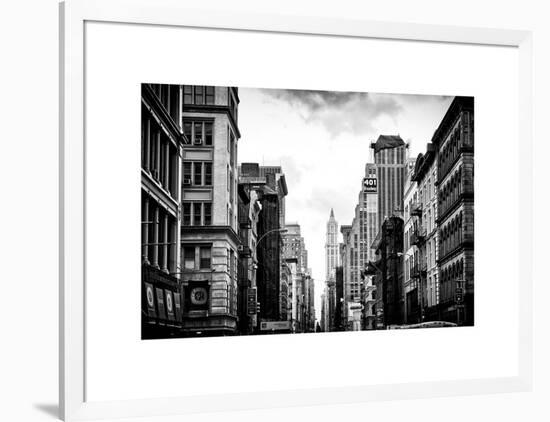 Architecture and Buildings, Urban Scene, 401 Broadway, Lower Manhattan, NYC, White Frame-Philippe Hugonnard-Framed Art Print