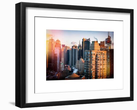 Architecture and Buildings View of Times Square at Sunset-Philippe Hugonnard-Framed Art Print