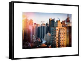 Architecture and Buildings View of Times Square at Sunset-Philippe Hugonnard-Framed Stretched Canvas