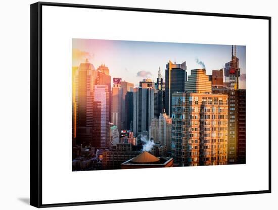 Architecture and Buildings View of Times Square at Sunset-Philippe Hugonnard-Framed Stretched Canvas