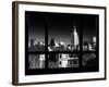 Architecture and Buildings with the Empire State Building in Winter - Manhattan, New York City, USA-Philippe Hugonnard-Framed Photographic Print