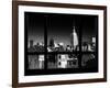 Architecture and Buildings with the Empire State Building in Winter - Manhattan, New York City, USA-Philippe Hugonnard-Framed Photographic Print