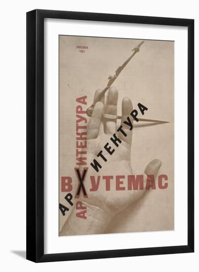 Architecture at Vkhutemas (Book Cove), 1927-El Lissitzky-Framed Giclee Print