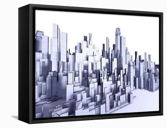 Architecture Blueprint-carloscastilla-Framed Stretched Canvas