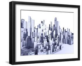 Architecture Blueprint-carloscastilla-Framed Art Print