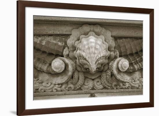 Architecture Detail in Sepia VI-Laura DeNardo-Framed Photographic Print