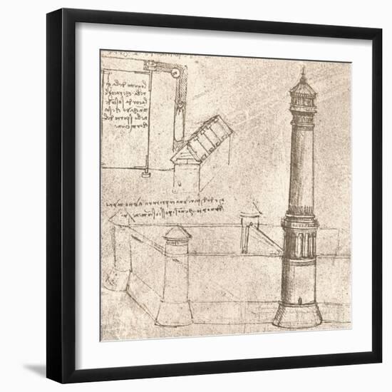 Architecture for castles, c1472-c1519 (1883)-Leonardo Da Vinci-Framed Giclee Print