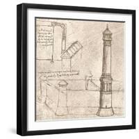 Architecture for castles, c1472-c1519 (1883)-Leonardo Da Vinci-Framed Giclee Print