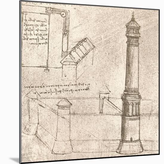 Architecture for castles, c1472-c1519 (1883)-Leonardo Da Vinci-Mounted Giclee Print