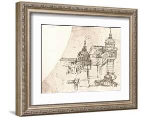 Architecture for castles, c1472-c1519 (1883)-Leonardo Da Vinci-Framed Giclee Print