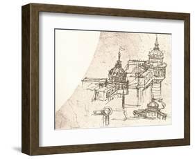 Architecture for castles, c1472-c1519 (1883)-Leonardo Da Vinci-Framed Giclee Print