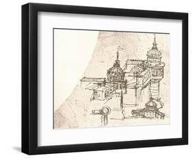 Architecture for castles, c1472-c1519 (1883)-Leonardo Da Vinci-Framed Giclee Print