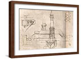 Architecture for castles, c1472-c1519 (1883)-Leonardo Da Vinci-Framed Giclee Print