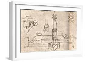 Architecture for castles, c1472-c1519 (1883)-Leonardo Da Vinci-Framed Giclee Print