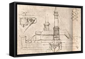 Architecture for castles, c1472-c1519 (1883)-Leonardo Da Vinci-Framed Stretched Canvas