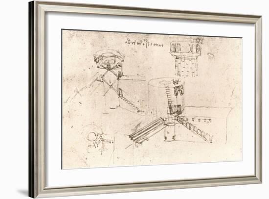 Architecture for castles, c1472-c1519 (1883)-Leonardo Da Vinci-Framed Giclee Print