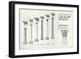 Architecture I: Orders of Architecture, engraved by Charles Lawrie-John Burley Waring-Framed Giclee Print