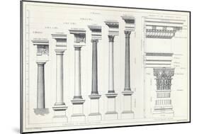 Architecture I: Orders of Architecture, engraved by Charles Lawrie-John Burley Waring-Mounted Giclee Print